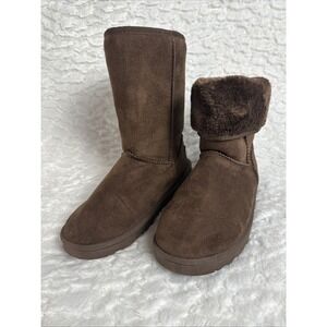 Dafulang N'Polar Women's Brown Faux Suede/Fur Boots Sz. 9M/EU 40 Winter Snow
